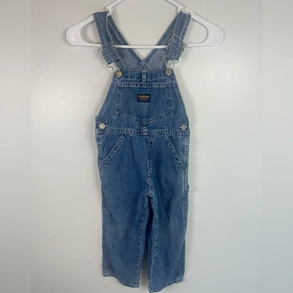 Vintage OshKosh B'gosh Classic Blue Overalls for Kids size 4